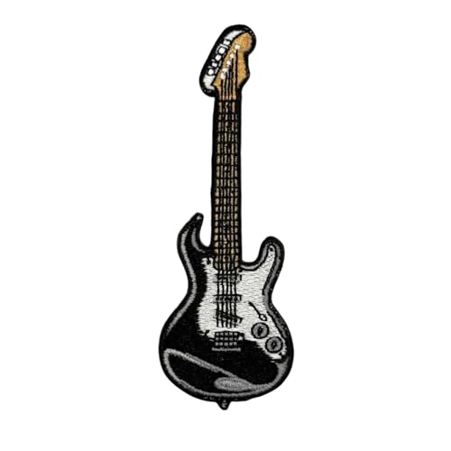 Aufnäher zum Aufbügeln mit E-Gitarre, bestickt, Rock-n-Roll-Musiker-Applikationen, zum Aufbügeln oder Aufnähen für Löcher, Kleidung, Jeans, Hut, Rucksäcke, Kleidung, 10,2 cm Aufnäher zum Aufbügeln mit E-Gitarre, bestickt, Rock-n-Roll-Musiker-Applikationen, zum Aufbügeln oder Aufnähen für Löcher, Kleidung, Jeans, Hut, Rucksäcke, Kleidung, 10,2 cm von Generic
