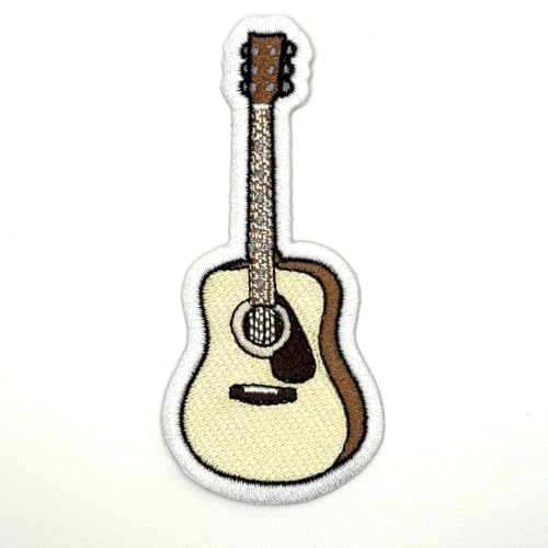 Aufnäher zum Aufbügeln mit Gitarre, bestickt, Rock-n-Roll-Musik-Applikationen, zum Aufbügeln oder Aufnähen, für Löcher, Kleidung, Jeans, Hut, Kleidung, Rucksäcke, 8,9 cm Aufnäher zum Aufbügeln mit Gitarre, bestickt, Rock-n-Roll-Musik-Applikationen, zum Aufbügeln oder Aufnähen, für Löcher, Kleidung, Jeans, Hut, Kleidung, Rucksäcke, 8,9 cm von Generic