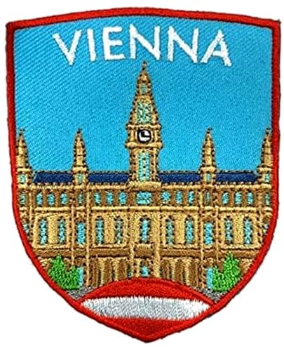 Aufnäher zum Aufbügeln oder Aufnähen, Motiv: Wien Österreich, 7,6 cm, ideal für Jacken, Hüte, Rucksäcke, Hemden, Mützen, DIY-Geschenkflicken von Generic