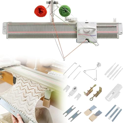 Automatische Strickmaschine, 6,5 mm mittlere Stärke, 150 Stiche, Haushaltsstrickmaschine aus Kunststoff, für handgewebte DIY-Hüte und Schals von Generic