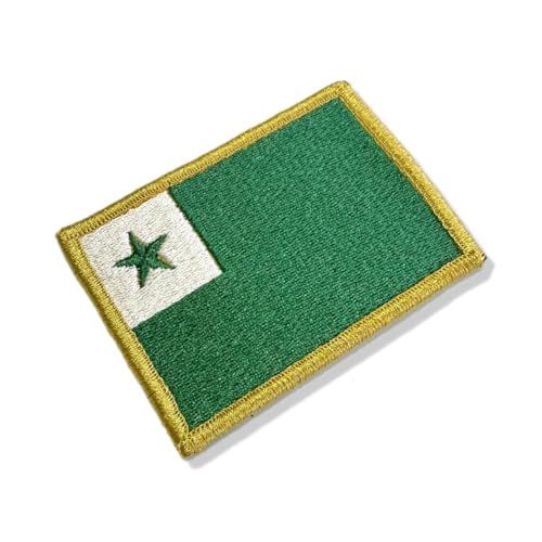 BD0179-001 Esperanto bestickte Flagge, 7,6 x 5,1 cm (B) Hakenverschluss von Generic