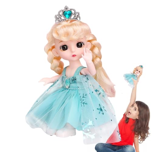 BJD Dull - artikulierte Figur, schönes Mädchen -Dressingspielzeug | Puppe mit 13 mobilen Gelenken, 6,3 Zoll mit Perücke, Kleidung und Schuhen, komplettes Make -up für die Sammlung und von Generic