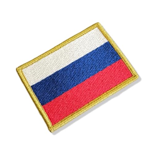 BP0079-001 Aufnäher mit Russland-Stickerei, 7,6 x 5,1 cm (B), Hakenverschluss von Generic