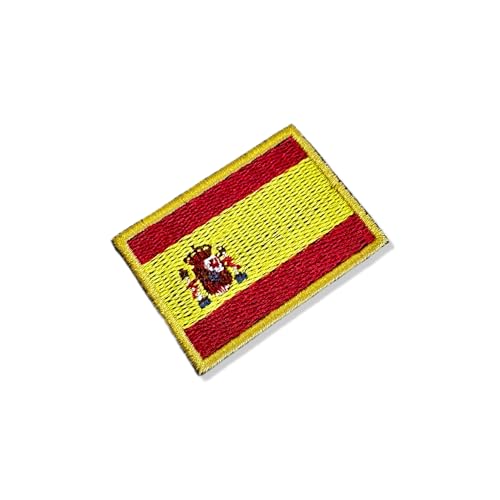 BP0084-011 Spanien-Flagge, bestickt, 5,7 x 3,8 cm (A), zum Bügeln oder Nähen von Generic