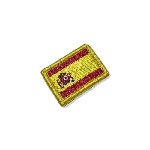 BP0084-031 Spanien-Flagge, bestickt, 3,8 x 2,5 cm (B) Hakenverschluss von Generic