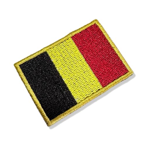 BP0215-011 Belgien Stickerei Flagge Patch 5,7 x 3,8 cm (A) zum Bügeln oder Nähen von Generic