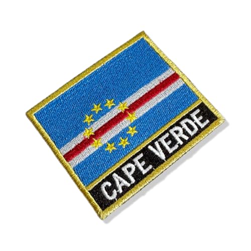 BP0434N-001 Cabo Verde Stickerei Flagge Patch 7,6 x 6,3 cm (A) zum Bügeln oder Nähen von Generic