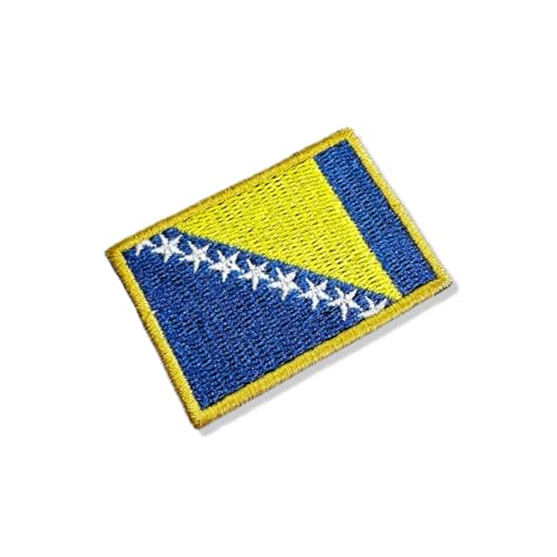 BP0438-011 Bosnien und Herzegowina bestickter Flaggenaufnäher, 5,7 x 3,8 cm (A) zum Bügeln oder Nähen von Generic