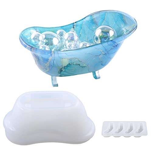Badewannenharzform | Silikonform Badewanne Gießform | Silikonform in Badewannenform für Harzguss | Formen für Seifenschalen Epoxidharz Gießform für Seifenschale Heimdekoration Badewannenharzform | Silikonform Badewanne Gießform | Silikonform in Badewannenform für Harzguss | Formen für Seifenschalen Epoxidharz Gießform für Seifenschale Heimdekoration von Generic