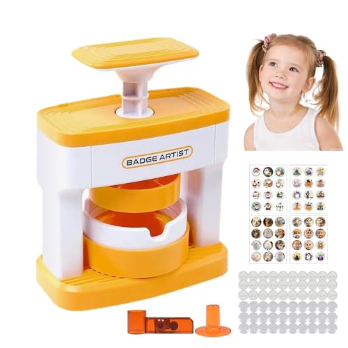 Badge Herstellung Kit für Kinder, Abzeichen Hersteller, Button Pressmaschine mit 48 Abzeichen, Maschine für Abzeichen Herstellung, kreatives Spielzeug, von Generic