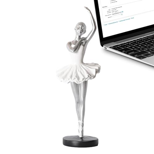 Ballerina-Figuren – Moderne Ballerina-Figuren Aus Kunstharz, Elegante Heimdekoration, Kunstornamente | Tänzer-Ornament Für Tisch, Schreibtisch, Schlafzimmer, Fensterbank von Generic