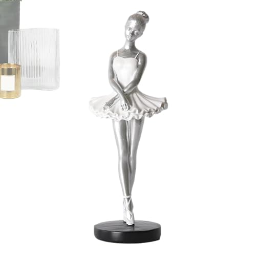 Ballerina-Figuren – Moderne Ballerina-Figuren Aus Kunstharz, Elegante Heimdekoration, Kunstornamente | Tänzer-Ornament Für Tisch, Schreibtisch, Schlafzimmer, Fensterbank von Generic