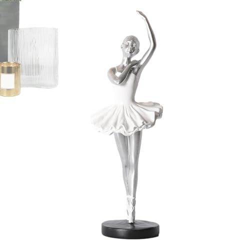 Balletttänzer-Ornament – ​​elegante Figuren, Künstlerische Skulpturen | Dekoratives Harz, Ornamente Für Schlafzimmer, Bücherregal Und Couchtisch Mit Kreativem Design Für Die Heimdekoration von Generic