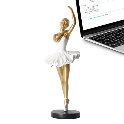 Balletttänzerin-Ornament – ​​moderne Ballerina-Figuren Aus Kunstharz, Kreative Kunstornamente | Kein Verblassen, Elegante Heimdekoration, Ballett-Tanz-Ornament, Andenken Für Bücherregal, Schlafzimmer, von Generic