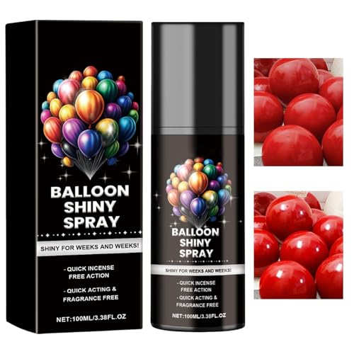 Ballon Shine Spray - 100 ml Ballon Aufheller & glänzender Enhancer, glänzendes Finish -Spray | Langlebiger Ballon Shine & Glow, benutzerfreundliches Spray für Luftballons Dekorationsereignisse, Partys von Generic