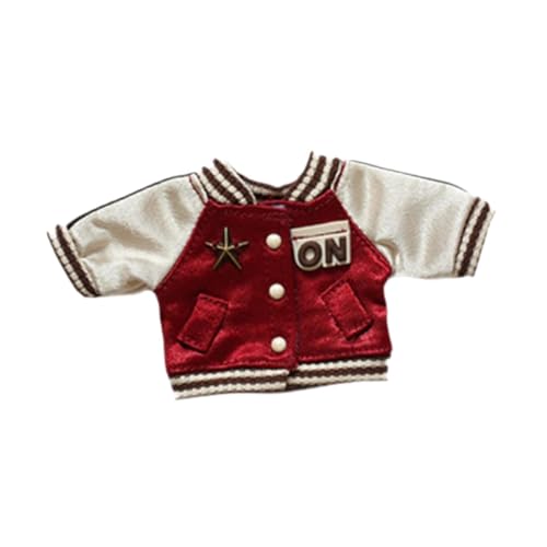 Baseballjacke für Puppen, Kleidung für Kleine Mädchen, Foto Requisiten, Puppen Outfits für 5,91 Zoll Puppen von Generic