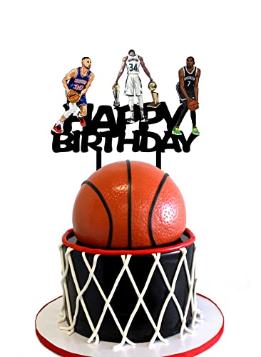 Basketball Happy Birthday Tortenaufsatz Basketball Kuchen Topper für Jungen Basketball Sport Thema Party Dekoration von Géneric