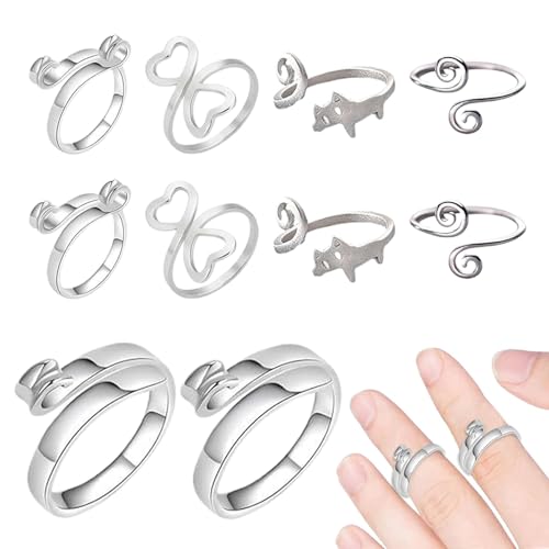 -Bastelzubehör Vintage Phoenix Verstellbarer Ring – Mehrzweck-Drahtstrickring, perfekt zum Häkeln und Weben | 10-teiliges Set zur Kontrolle der Garnspannung, ideal für Projekte mit Katzenmotiven, von Generic