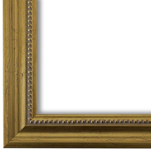 Bilderrahmen Gold 30 x 40-30 x 40 cm - Modern, Shabby, Vintage, Antik, Verziert, Barock - Alle Größen - handgefertigter Holz Rahmen - Dresden von Generic