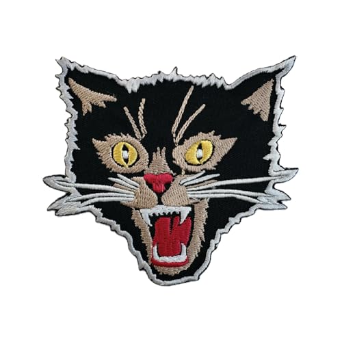 Black Screaming Rockabilly Cat Patch Cute Applique Iron On Jacket Vest Jeans Backpack Jeans Clothes Black Screaming Rockabilly Cat Patch Cute Applique Iron On Jacket Vest Jeans Backpack Jeans Clothes von Generic