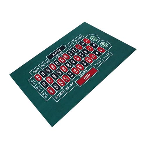 Blackjack Tischmatte – doppelseitiger Craps Filz, Casin-Tischmatte | Rollbare Casin-Rollmatte, Casin-Filz-Pokermatte, Blackjack Casin-Filzmatte, Roulette-Tischmatte C von Generic