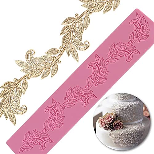 Blatt Spitze Muster Kuchen Matte Silikon Fondant Kuchen Spitze Matte Floral Imprint Strukturiert Geprägte Form Sugarcraft Kuchen Dekorieren Form Kuchen Dekorieren Werkzeuge Zucker Spitze Pad Backen von Generic