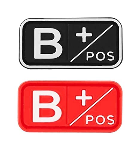 Blood Type Patch 3D PVC Rubber Replacement for B Positive Rubber Patch DIY Emblem Military Medic Moral Small Patches Medical Armband Badges (Ersatz für B Positive) von Generic