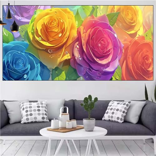 Blume Diamond Painting xxl 80x160cm Diamond Painting Erwachsene Rose Diamant Malerei Set,Mosaikherstellung Malen Nach Zahlen Cross Stickerei Kunst Leinwand Malerei Kits,Décor Geschenke Frauen CN-472 Blume Diamond Painting xxl 80x160cm Diamond Painting Erwachsene Rose Diamant Malerei Set,Mosaikherstellung Malen Nach Zahlen Cross Stickerei Kunst Leinwand Malerei Kits,Décor Geschenke Frauen CN-472 von Generic