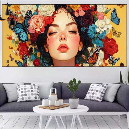 Blume Diamond Painting xxl 90x180cm Diamond Painting Erwachsene Schönheit Diamant Malerei Set,Mosaikherstellung Malen Nach Zahlen Cross Stickerei Kunst Leinwand Malerei Kits,Décor Gifts Frauen CN-486 Blume Diamond Painting xxl 90x180cm Diamond Painting Erwachsene Schönheit Diamant Malerei Set,Mosaikherstellung Malen Nach Zahlen Cross Stickerei Kunst Leinwand Malerei Kits,Décor Gifts Frauen CN-486 von Generic