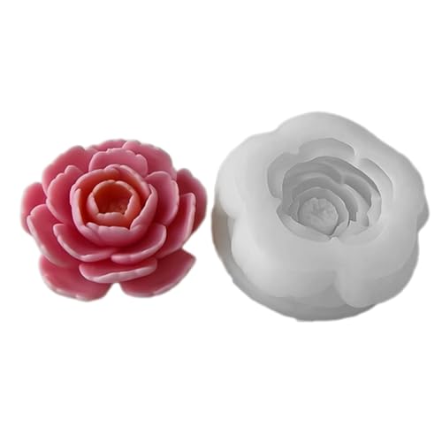 Blumen-Silikon-Seifenformen, 3D-Harz-Kerzenformen, Fondant-Silikonform für handgefertigte Kuchendekorationen von Generic