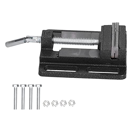 Bohrmaschine, Bohrmaschinen-Schraubstock, Gusseisen-Flachbohrmaschinen-Schraubstock, Bohrwerkzeuge, Präziser Mini-Schraubstock, Tischschraubstock, Mini-Bohrmaschine mit 180° von Generic