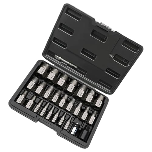 Bolzenausdreher – Bolzenausdreher-Set – Easy-Out-Bolzenausdreher, Handbohrer-Bits, gebrochener Bolzenauszieher – Bolzenauszieher, Handbohrer, Bolzenausdreher-Bohrer-Set von Generic