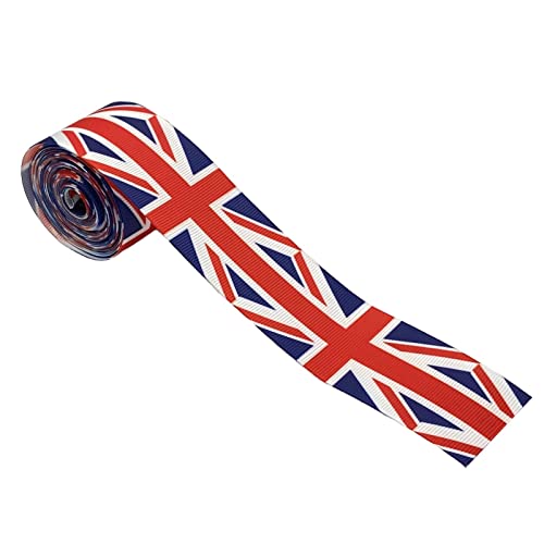 Britische Flagge in Form einer Flagge – Britische Flagge in Form einer Union Jack-Mottoparty, bedrucktes Ripsband für Haarschleifen, Bastelbedarf, Armbänder, Bastelzubehör, Band, Flagge, Königin, Arbe von Generic