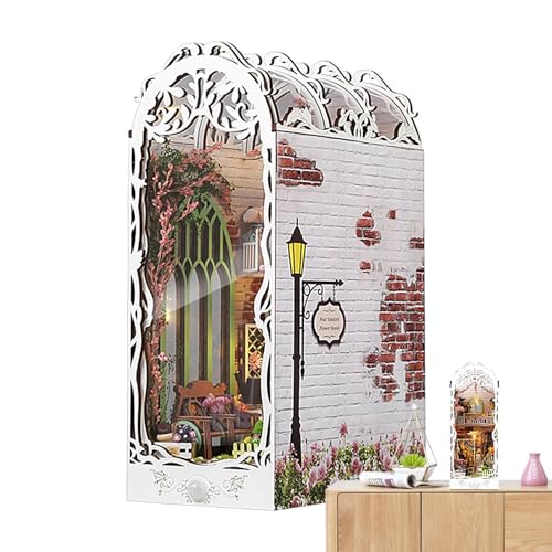 Buchecke – Miniatur-Buchecke, Miniatur Bucheckenset aus Holz | Dekoration für Buchstützen aus Guss, kreatives Regalzubehör mit Bedienungsanleitung Buchecke – Miniatur-Buchecke, Miniatur Bucheckenset aus Holz | Dekoration für Buchstützen aus Guss, kreatives Regalzubehör mit Bedienungsanleitung von Generic