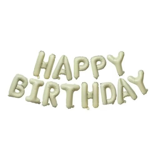 Buchstaben Luftballons "Happy Birthday" 40cm in unterschiedlichen Farben -Cream von Generic