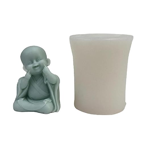 Buddha Form 3D Meditation Singen Buddha Silikonformen Seife Gemacht Aromatherapie Candl Form DIY Backformen von Generic