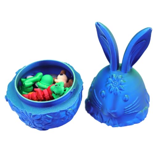 Bunny Ostereier, Ostereier gefüllt | Bunny Eggs Dekorative Ornamente | Leere Osterspielzeug, Tierzappwerksspielzeug, Osterkorb Stuffers, Osterhome Desk Decor für Kinder von Generic