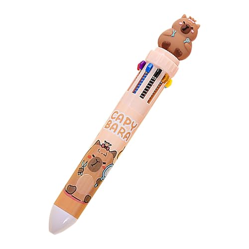 Bunter Stift – Cartoon Capybara Gel-Tintenstift | Capybara Kugelschreiber | Einziehbare Tintenroller | Schreibstift Mit Feiner Spitze | Niedliches Cartoon-Capybara-Briefpapier Für Die Hausarbeit In De von Generic