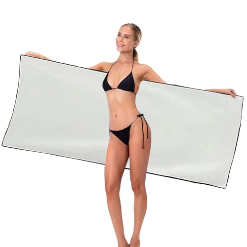 Campinghandtuch, Poolhandtuch, schnell absorbierend, mit Magnetverschluss – 75 x 30 Zoll Mikrofaser, leicht, für Reisen, für Camping, Pool, Yoga, Gym Spo von Generic