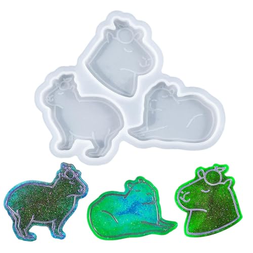 Capybara Silikonform für Schlüsselanhänger, Silikonform für die Herstellung von Anhängern, zum Herstellen von Handtaschenanhängern, für Ohrringe, Anhänger, Taschenanhänger von Generic