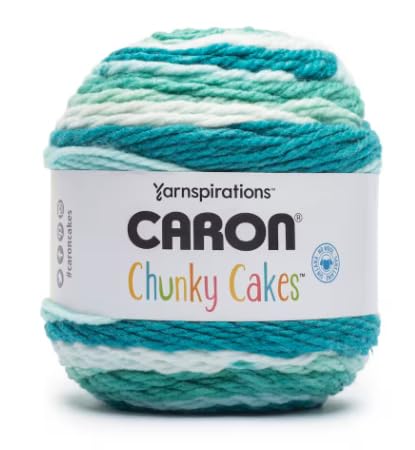 Caron Chunky Cakes Selbststreifendes Garn, 271 m, 280 g, Türkis von Generic