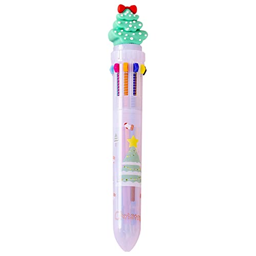 Cartoon Weihnachten 10 Farben Kugelschreiber Weihnachten Student Schreibwaren Geschenk Niedliche Presse Farbstift Zehn Farbe Stift 1ml Lsg903 von Generic