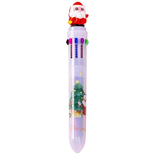 Cartoon Weihnachten 10 Farben Kugelschreiber Weihnachten Student Schreibwaren Geschenk Niedliche Presse Farbstift Zehn Farbe Stift 1ml Lsg903 von Generic