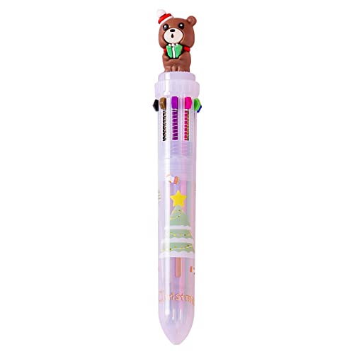 Cartoon Weihnachten 10 Farben Kugelschreiber Weihnachten Student Schreibwaren Geschenk Niedliche Presse Farbstift Zehn Farbe Stift 1ml Lsg903 von Generic