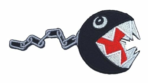 Chain Chomp Patch (8,9 cm) Besticktes Bügelbild S-uper M-Ario Brothers Kostüm Emblem DIY Geschenk Patches von Generic