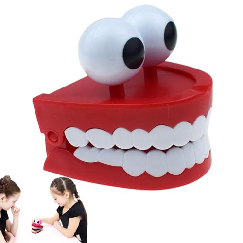 Chatter Teeth Wind Up Toy – Neuheit zum Aufziehen der Zähne mit den Augen | Interaktive Tischdekoration und Geschenk für Erwachsene und perfekt für Partys, Streiche und lustige Momente von Generic