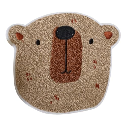 Chenille Patch "Bär" - Aufbügler, Aufnäher, Applikation, Bügelbilder, Chenille Patches Tiere, Kinderkleidung, Flicken, Teddy, flauschig von Generic