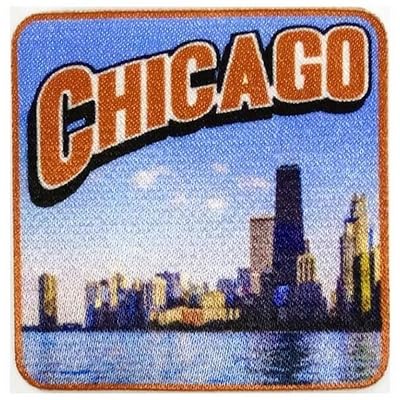 Chicago Skyline Aufnäher, bedruckt, zum Aufbügeln, 5,1 cm, Stadt-Souvenir-Serie von Generic