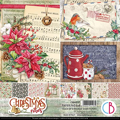 Ciao Bella Christmas Vibes Papierblock, 20,3 x 20,3 cm von Generic