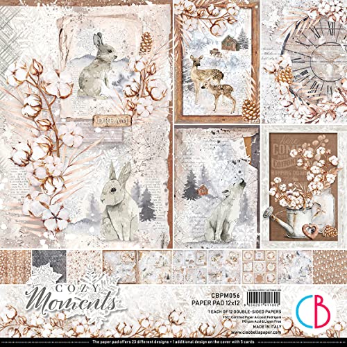 Ciao Bella Scrapbook-Papier COZY MOMENTS 12 Blatt 30,5x30,5cm Papiergestaltung Bastelpapier Scrapbooken von Generic